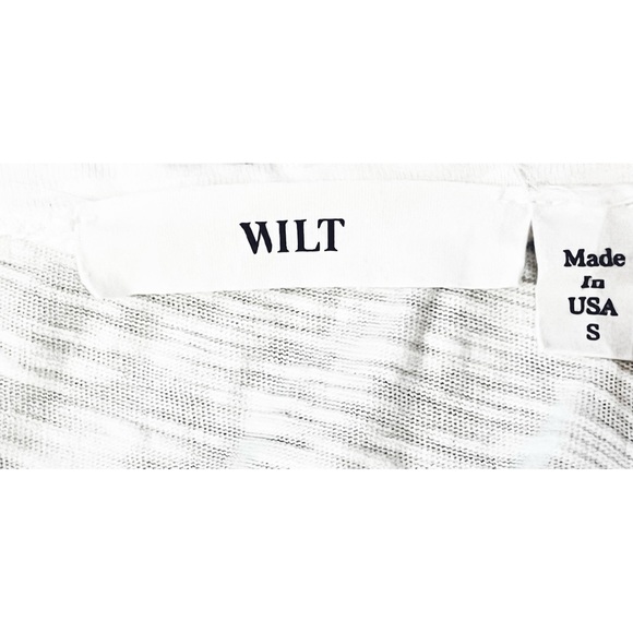 WILT “Shrunken Boyfriend Tee”- White & V Neck w/ Long Sleeves🤍 (Small) *NWOT🎁* - Picture 11 of 13